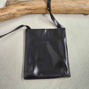 Cartier leather messenger bag